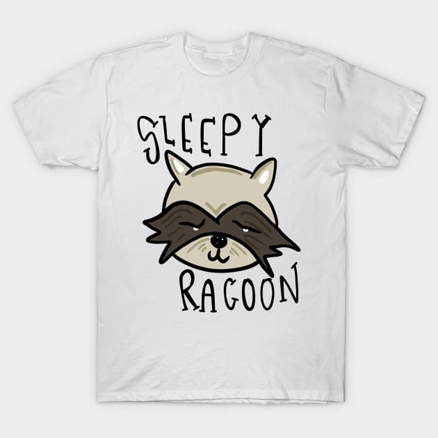 Sleepy Raccoon Funny Raccoon T-Shirt by PhantomDesign